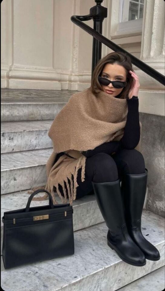 Vizon Atkı Yumuşak Dokulu Omuz Şalı