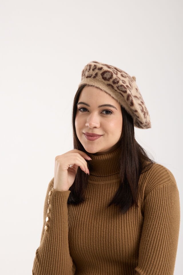 Leopar Desenli Peluş Ressam Bere