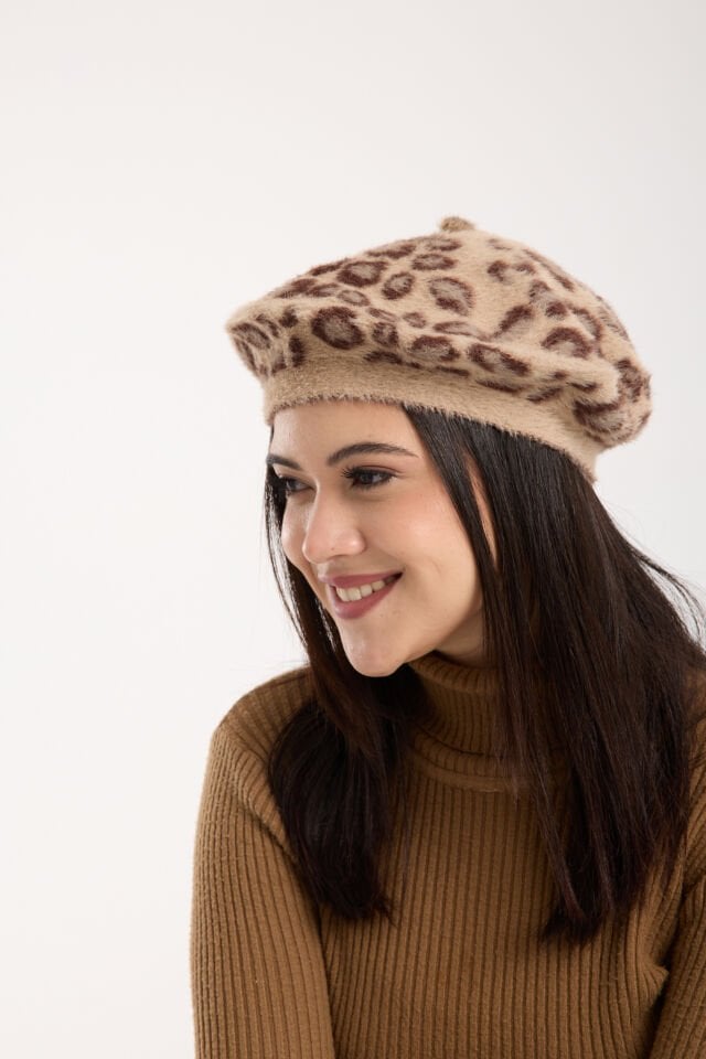 Leopar Desenli Peluş Ressam Bere