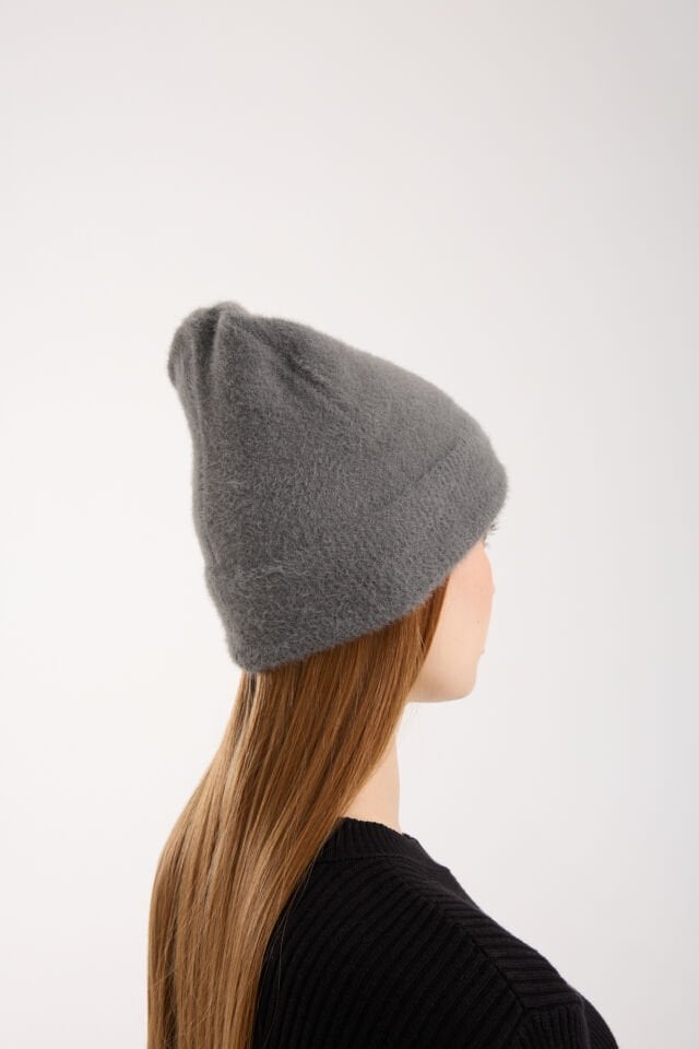 Peluş Katlamalı Sakallı Bere