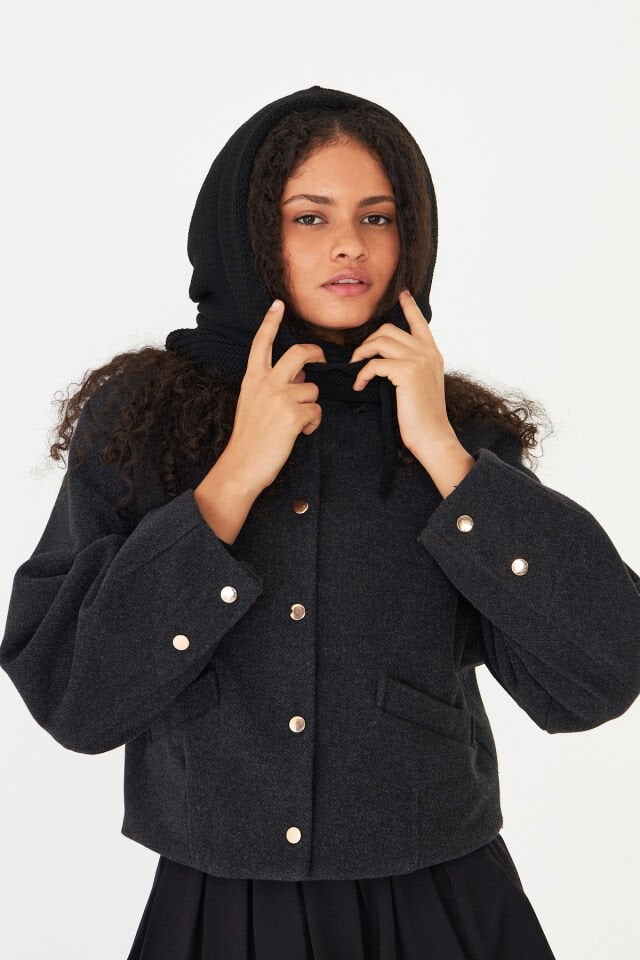 Triko Örgü Balaclava Bere Şapka