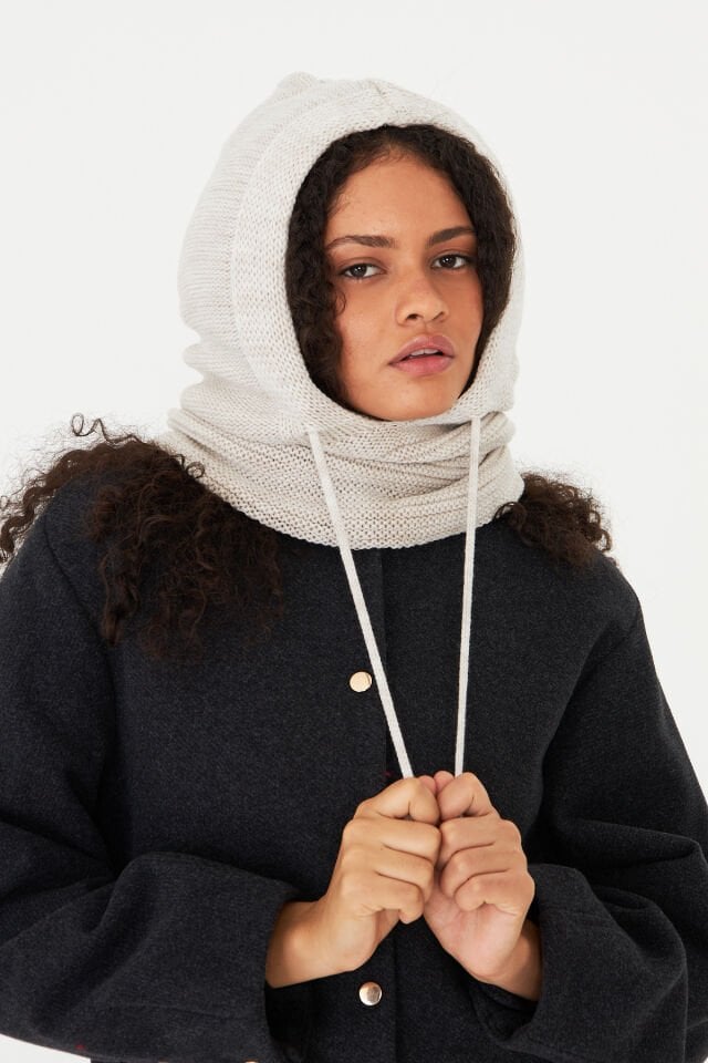 Triko Örgü Balaclava Bere Şapka